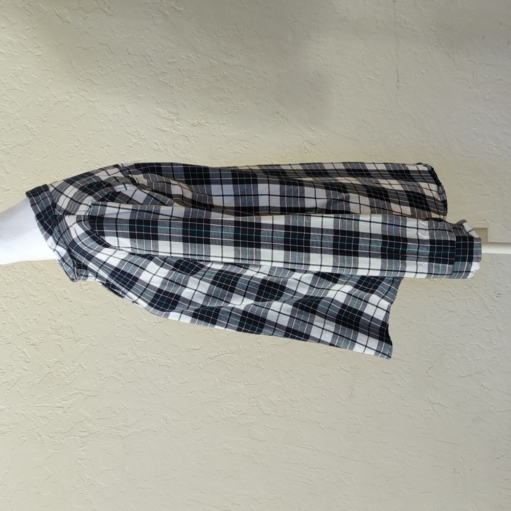 The Limited Black Plaid Casual Long Sleeve Button Down Shirt Size Medium - Picture 3 of 7